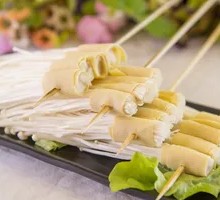 Tofu Roll with Enoki Mushrooms