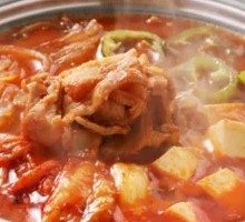 Pork Belly Stone Pot Kimchi Soup