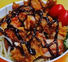 Tomato Crispy Chicken Rice
