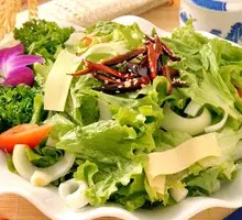Torn Mixed Vegetables Salad