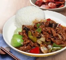Black Pepper Beef Rice Bowl