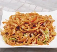 Ham Stir-Fried Knife-Cut Noodles