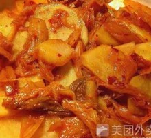 Spicy Kimchi Stir-Fried Potato Slices