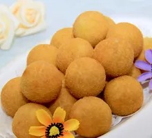 Fried Taro Sweet Potato Balls