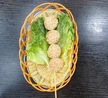 Sesame Rice Ball Skewers