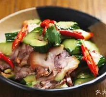 Pork head meat with cucumber