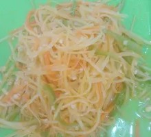 Sliced Potatoes with Green Pepper