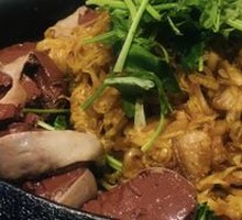 Iron Plate Sour Cabbage Blood Sausage