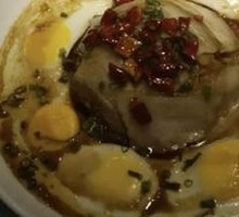 Pork belly with soft-boiled egg