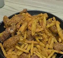 Chicken Wings Shrimp and Pork Rib Pot