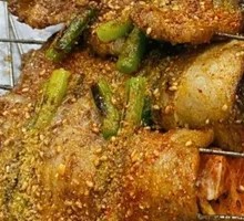 Garlic Shoots with Lamb Ribs