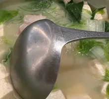 Chicken Broth Cabbage and Tofu