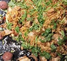 Sizzling Sour Cabbage Pork Belly and Blood Sausage