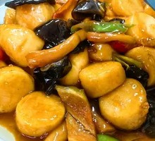 Stir-fried Shiitake Mushrooms with Japanese Tofu