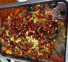 Stewed Pork Dish Grilled Fish