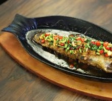 Grilled Cod on Iron Plate