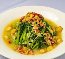 Chicken Broth with Mustard Greens