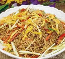 Egg and Ham Fried Rice Noodles