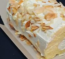Salty Cream Almond Swiss Roll