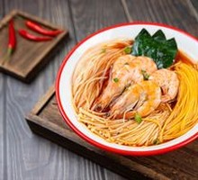 Steamed Shrimp and Clam Noodles in Foil