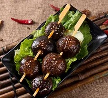 Fried Mushroom Skewers