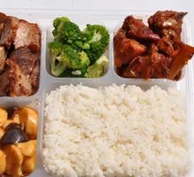 Three Meat and One Vegetable Box Meal
