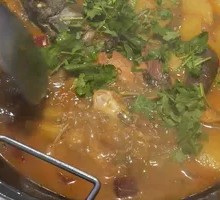 Pork Belly and River Fish Hot Pot