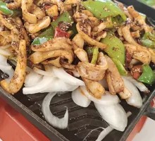 Grilled Squid on Iron Plate