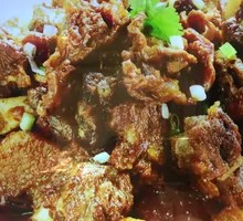 Pork Rib, Chicken Gizzard and Potato Stew