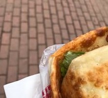 Egg Pancake with Sausage and Pork Loin