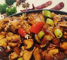 Iron Plate Chicken with Mushrooms