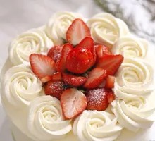Rose Strawberry Birthday Cake