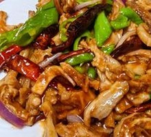 Donkey Intestine Stir-fried with Green Chili