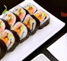 Egg Yolk and Pork Floss Sushi