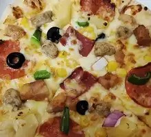 Super Meat Overflow Pizza