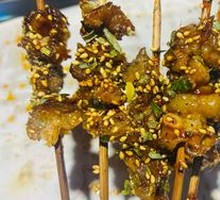 Scrambled Beef Skewers with Green Onion