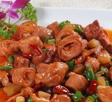 Stir-Fried Pig Intestine with Tiger-Striped Peppers