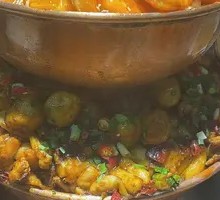 Spicy Bullfrog and Shrimp Pot