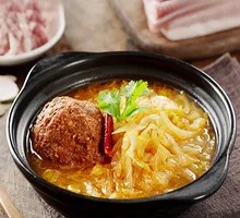 Pork Meatball Sour Cabbage Hot Pot