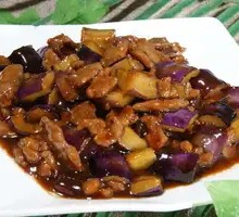 Eggplant Beef Rice Topping