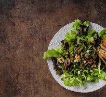 Garden Salad Crispy Chicken Rice Bowl