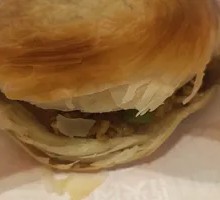 Pork and beef stuffed flatbread