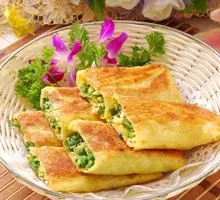 Leek Dumplings in筋饼