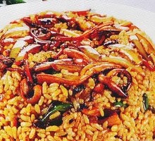 Squid Stir-Fried Rice on Iron Plate