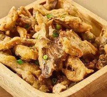 Fried Enoki Mushrooms