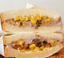 Taro Paste and Pork Floss Sandwich