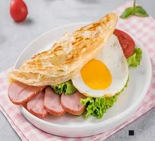 Grilled Sausage Hand-Torn Pancake