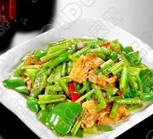 Celery and Green Pepper Shredded Pork