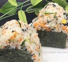 Crab Roe Egg Yolk Rice Ball