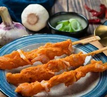 Fried Pork and Corn Skewers